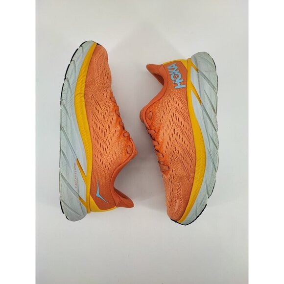Hoka One One Women's Clifton 8 Orange Running Training Shoes Size 9D US - Picture 5 of 11
